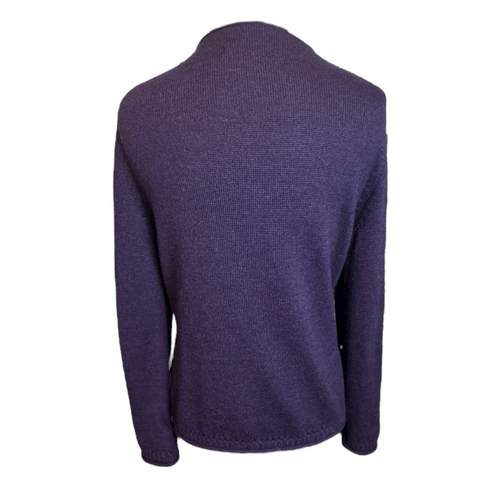 Kuna 100% Baby Alpaca Deep Plum Cardigan Sweater Size Small - Picture 4 of 9